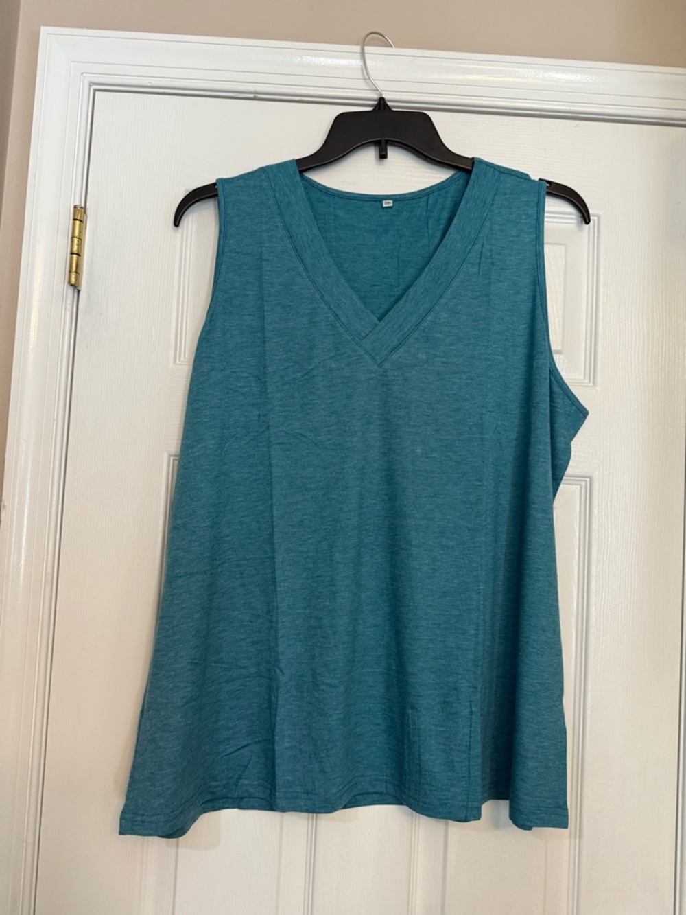 Sleeveless V-Neck Women's Tank Top in Teal